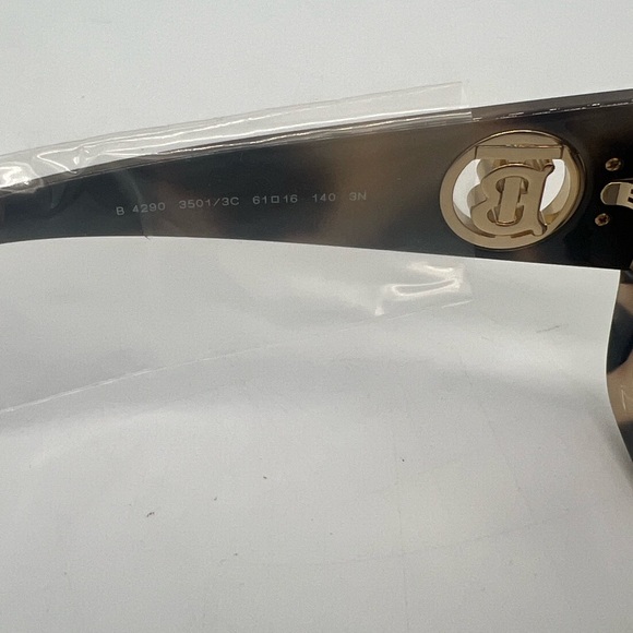 😎HP😎 Burberry BE 429 5013 Light Havana Square Sunglasses - Picture 8 of 12